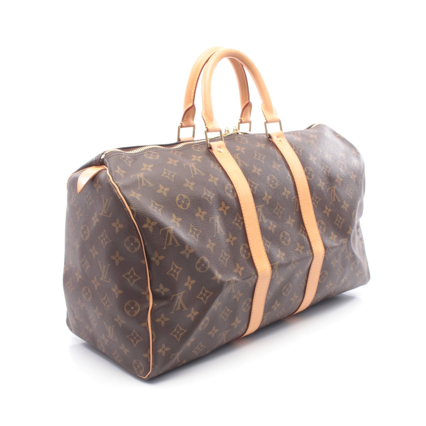 キーポル45 モノグラム ボストンバッグ PVC レザー ブラウン ルイヴィトン バッグ LOUIS VUITTON