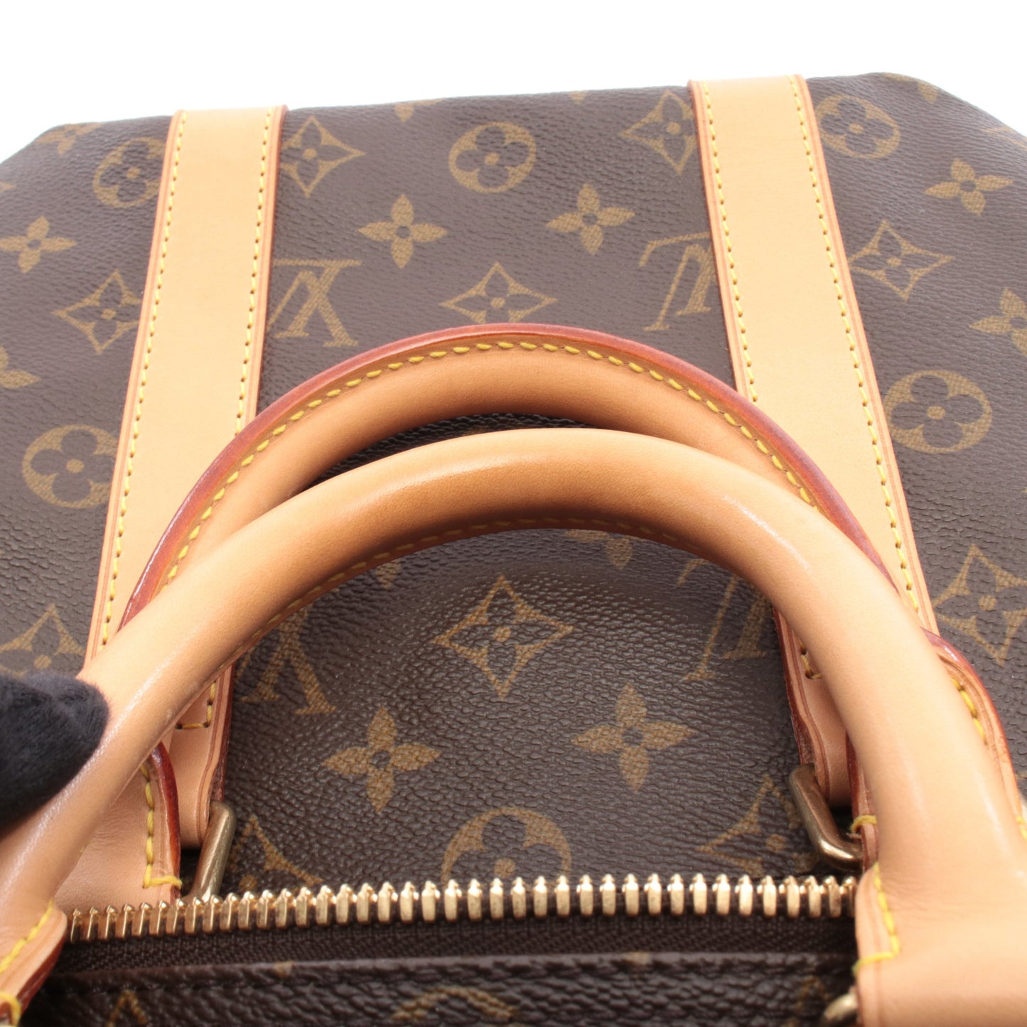 キーポル45 モノグラム ボストンバッグ PVC レザー ブラウン ルイヴィトン バッグ LOUIS VUITTON