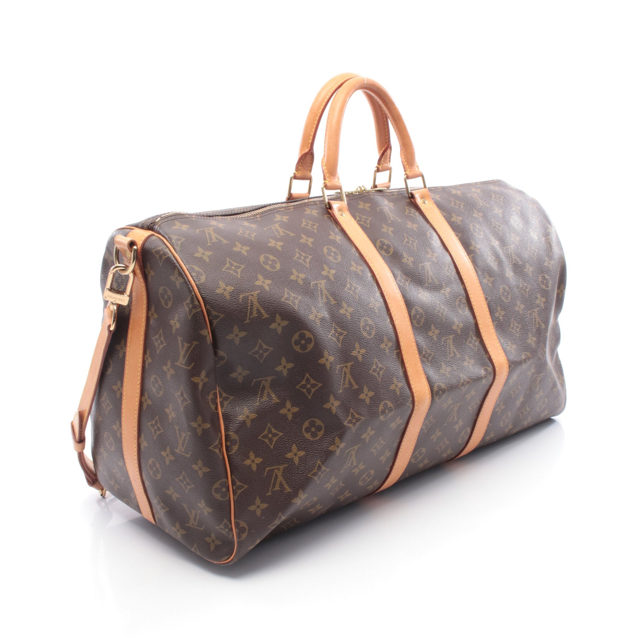 キーポル バンドリエール55 モノグラム ボストンバッグ PVC レザー