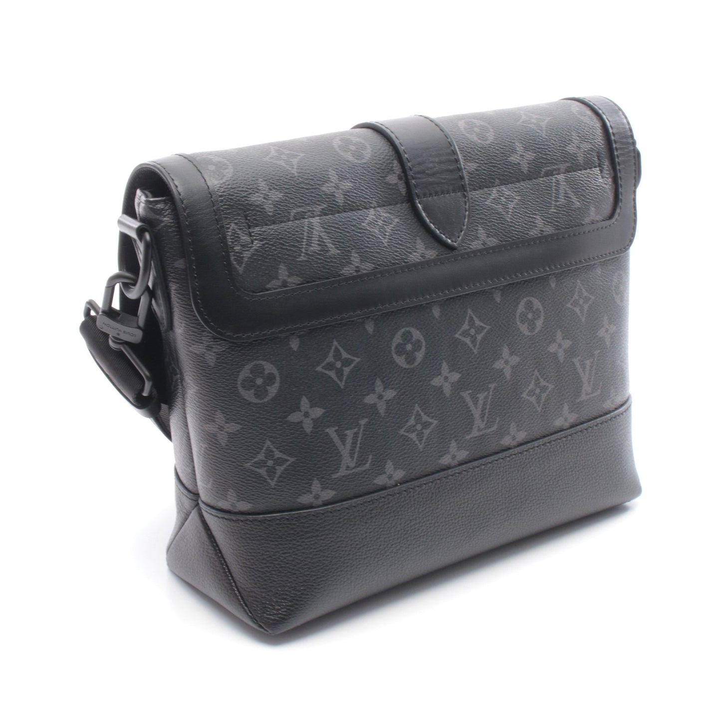 ソミュール メッセンジャー モノグラムエクリプス ショルダーバッグ PVC レザー ブラック ルイヴィトン バッグ LOUIS VUITTON