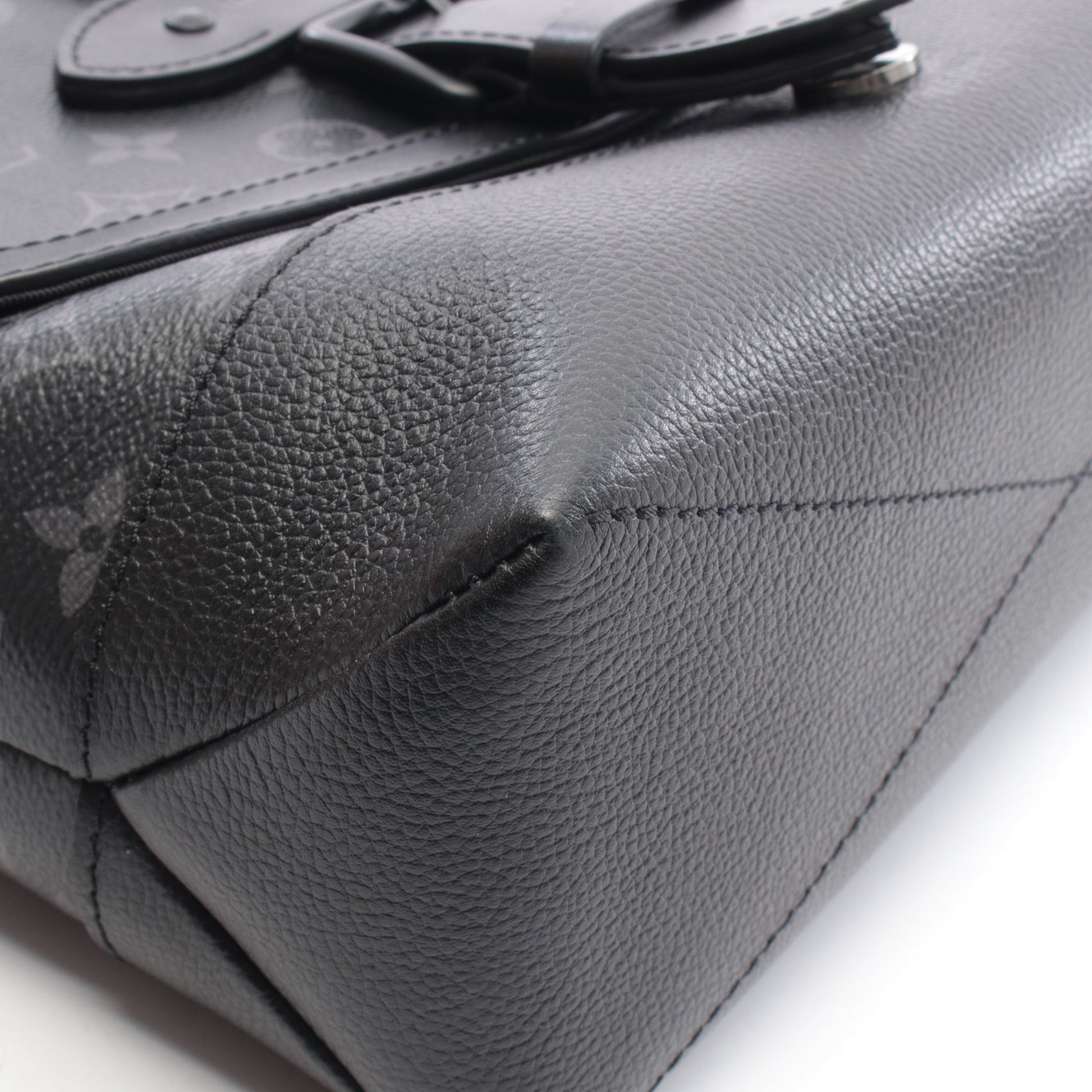 ソミュール メッセンジャー モノグラムエクリプス ショルダーバッグ PVC レザー ブラック ルイヴィトン バッグ LOUIS VUITTON
