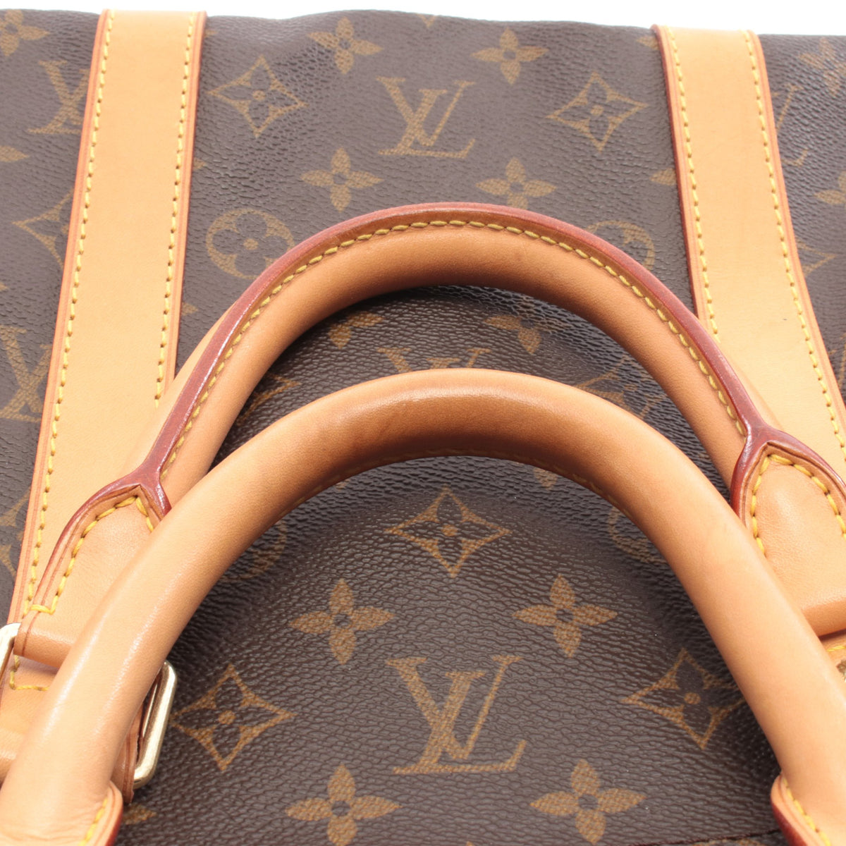 キーポル55 モノグラム ボストンバッグ PVC レザー ブラウン ルイヴィトン バッグ LOUIS VUITTON