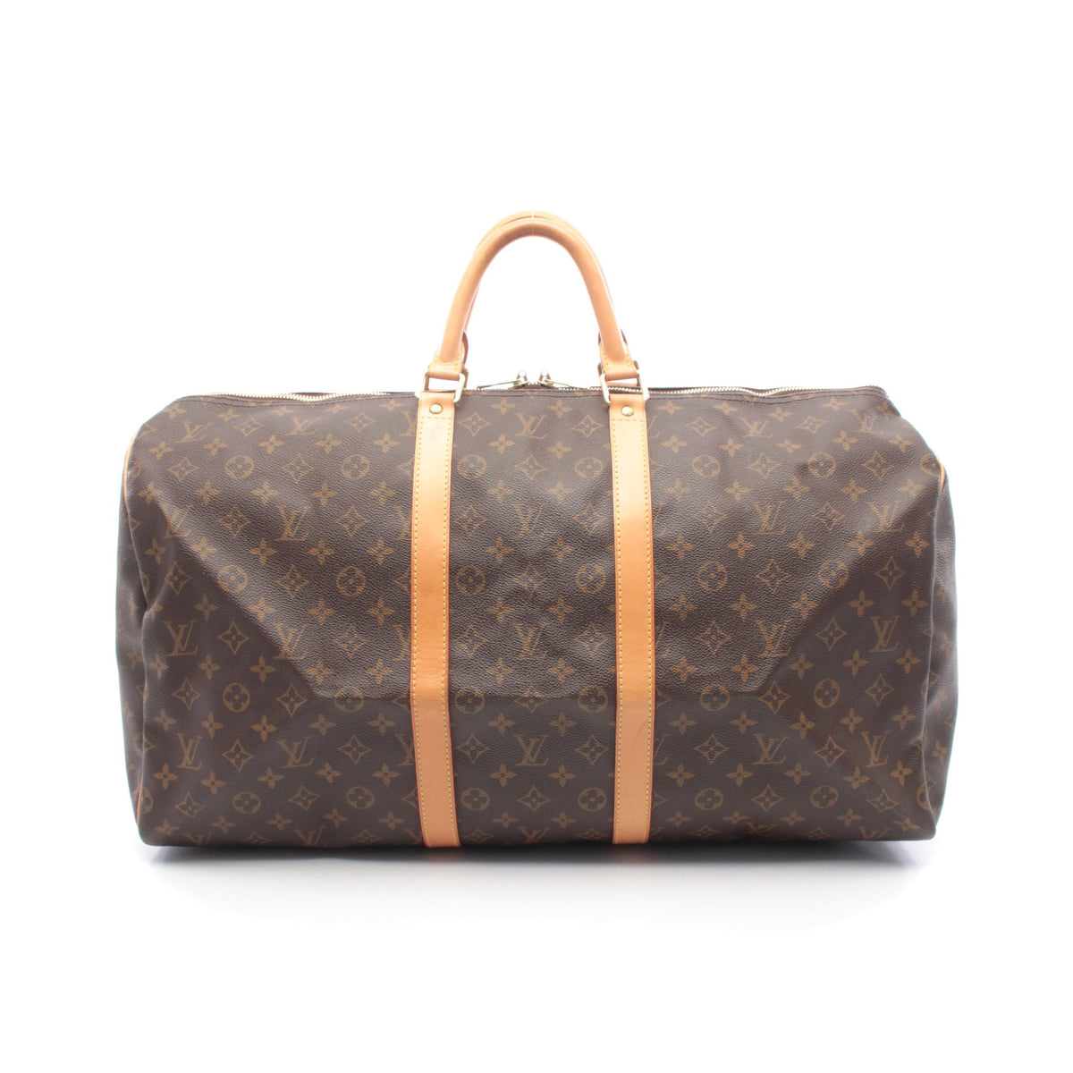 キーポル55 モノグラム ボストンバッグ PVC レザー ブラウン ルイヴィトン バッグ LOUIS VUITTON