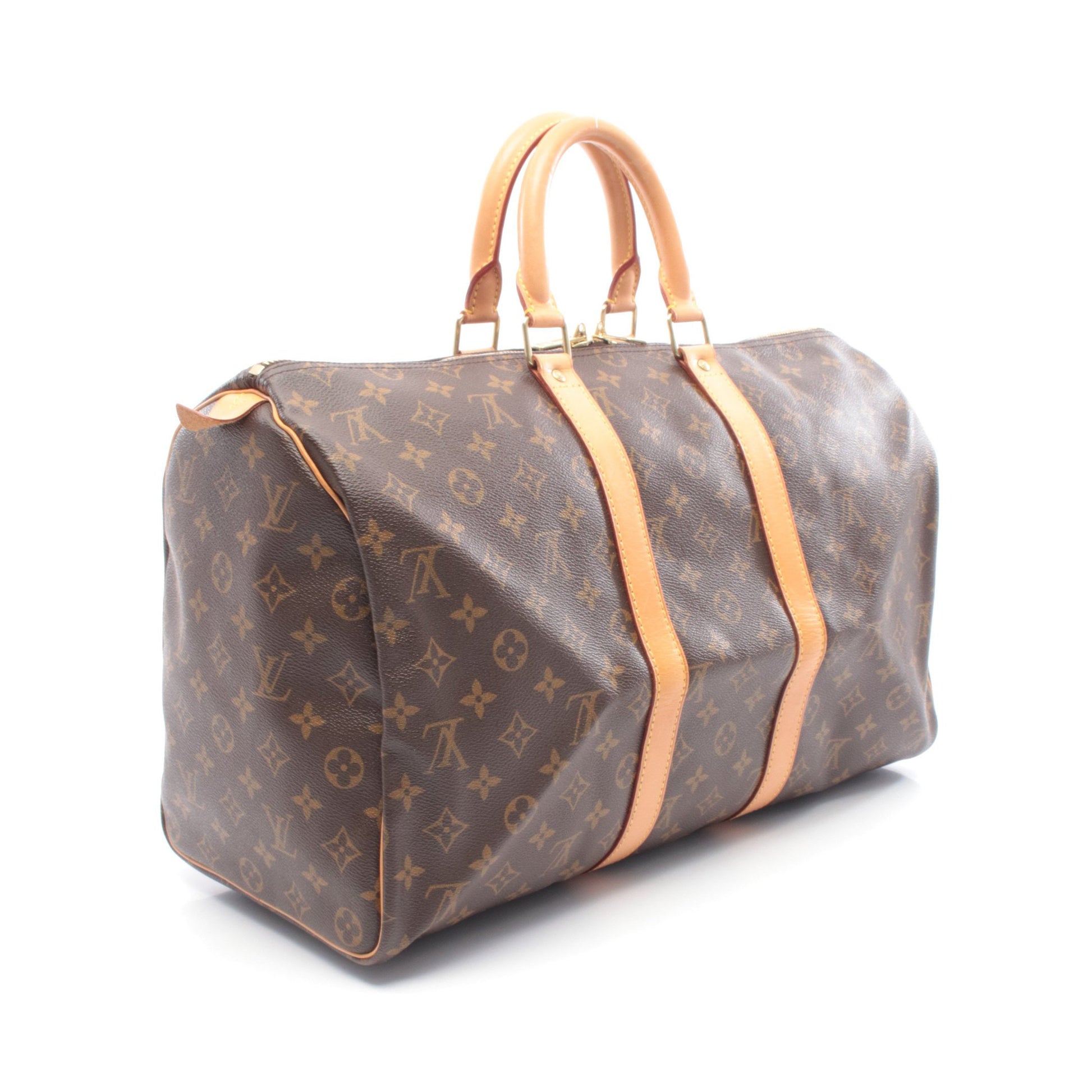 キーポル45 モノグラム ボストンバッグ PVC レザー ブラウン ルイヴィトン バッグ LOUIS VUITTON
