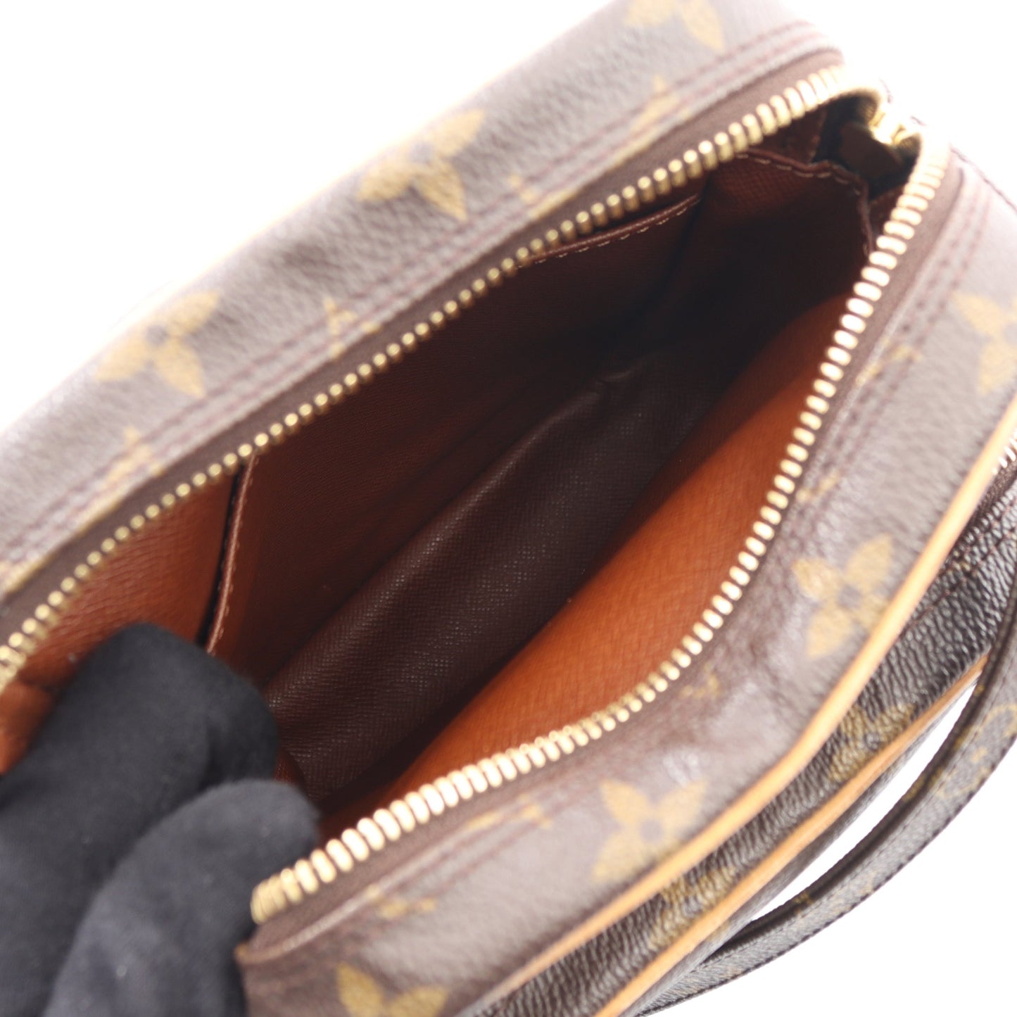 アマゾン モノグラム ショルダーバッグ PVC レザー ブラウン ルイヴィトン バッグ LOUIS VUITTON