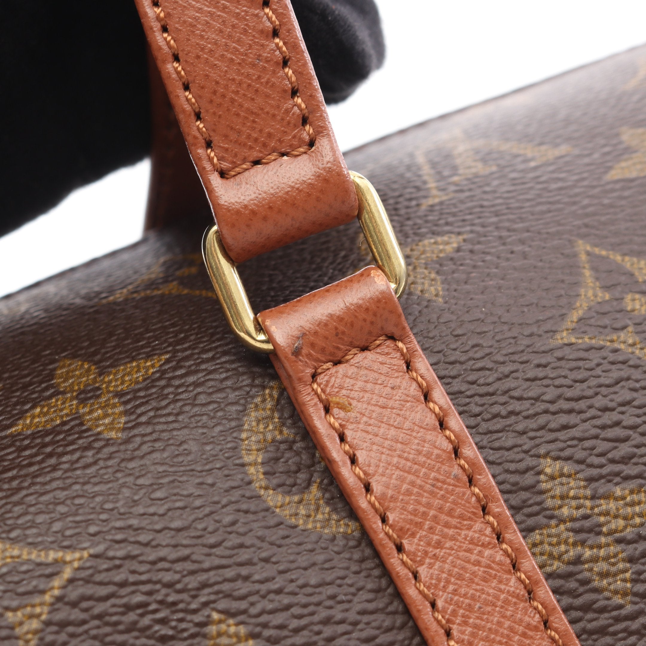 【名品】Louis Vuitton　パピヨン　ハンドバッグ　ミニバッグ パピヨン30 モノグラム 旧型 ハンドバッグ PVC レザー ブラウン ルイ
