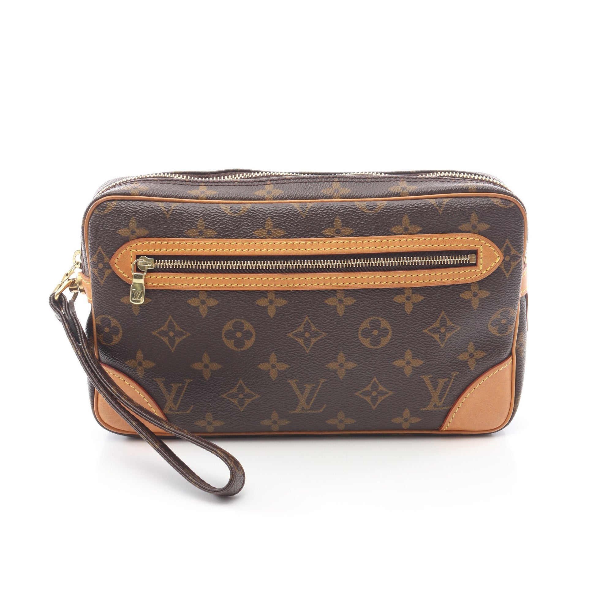 マルリードラゴンヌ モノグラム クラッチバッグ セカンドバッグ PVC レザー ブラウン ルイヴィトン バッグ LOUIS VUITTON