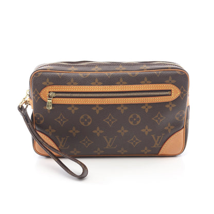 マルリードラゴンヌ モノグラム クラッチバッグ セカンドバッグ PVC レザー ブラウン ルイヴィトン バッグ LOUIS VUITTON