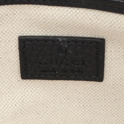GGエンブレム ミディアム チェーンハンドバッグ レザー ブラック 2WAY グッチ バッグ GUCCI
