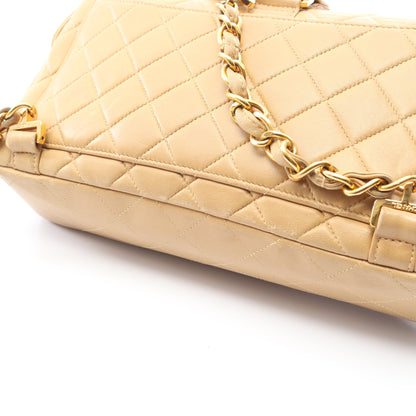 マトラッセ バックパック リュックサック ラムスキン ベージュ ゴールド金具 シャネル バッグ CHANEL