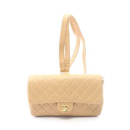 マトラッセ バックパック リュックサック ラムスキン ベージュ ゴールド金具 シャネル バッグ CHANEL