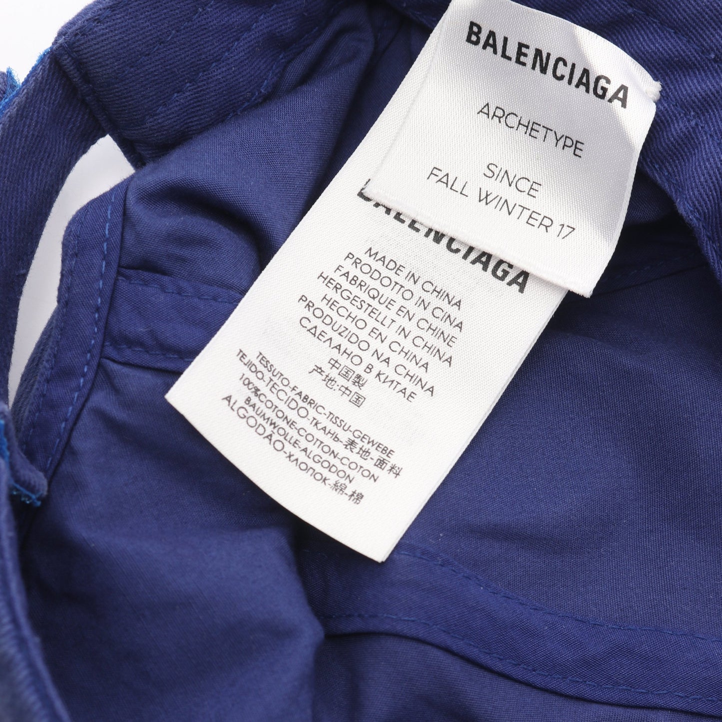 キャンペーンロゴ キャップ コットン ブルー バレンシアガ 財布・小物 BALENCIAGA