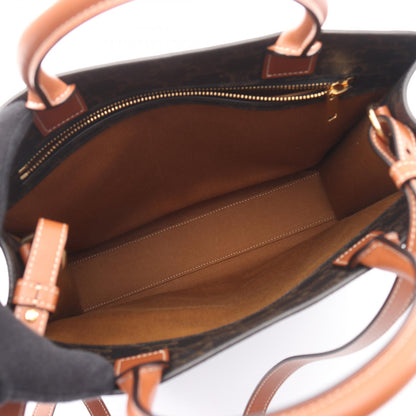 スモール バーティカル カバ トリオンフ ハンドバッグ トートバッグ PVC レザー ブラック ブラウン 2WAY セリーヌ バッグ CELINE