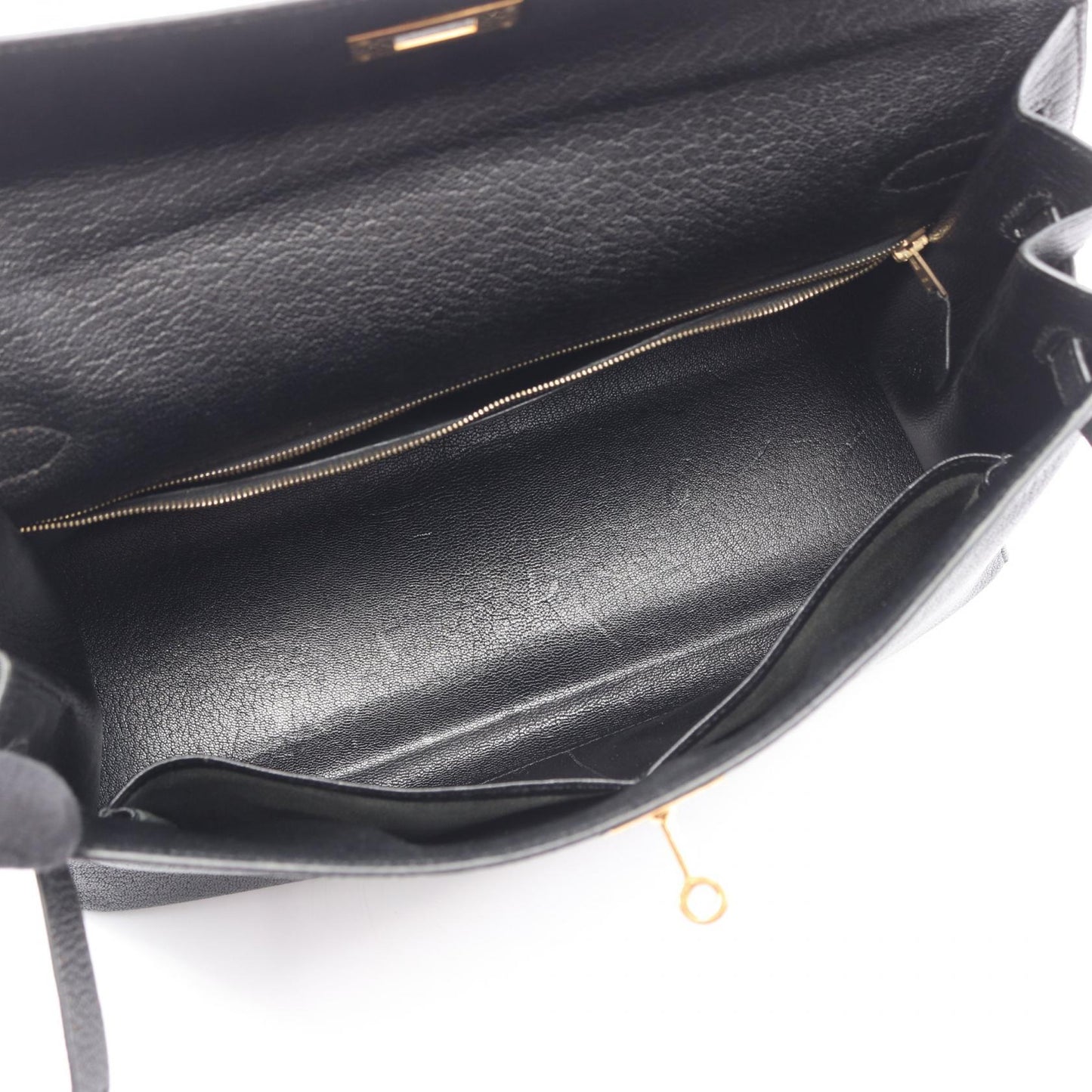 ケリー35 ハンドバッグ シェーブル ブラック ゴールド金具 □E刻印 エルメス バッグ HERMES
