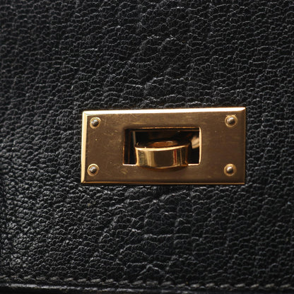 ケリー35 ハンドバッグ シェーブル ブラック ゴールド金具 □E刻印 エルメス バッグ HERMES