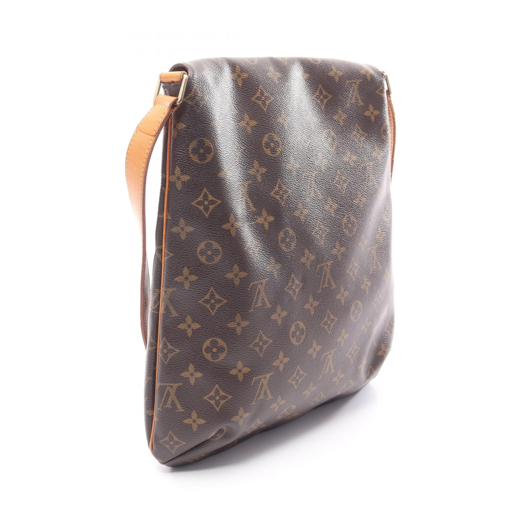 ミュゼット モノグラム ショルダーバッグ PVC レザー ブラウン ルイヴィトン バッグ LOUIS VUITTON