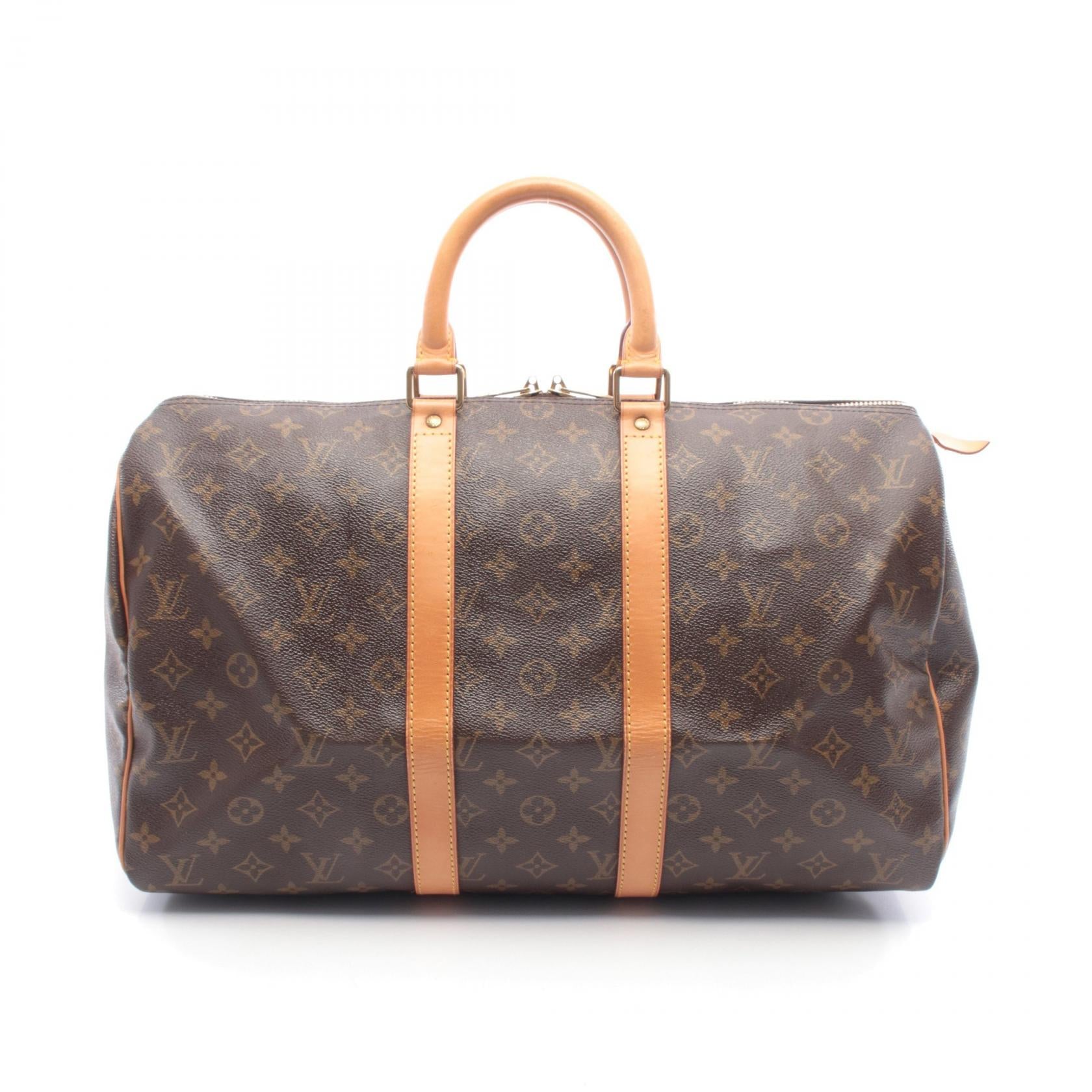 キーポル45 モノグラム ボストンバッグ PVC レザー ブラウン ルイヴィトン バッグ LOUIS VUITTON
