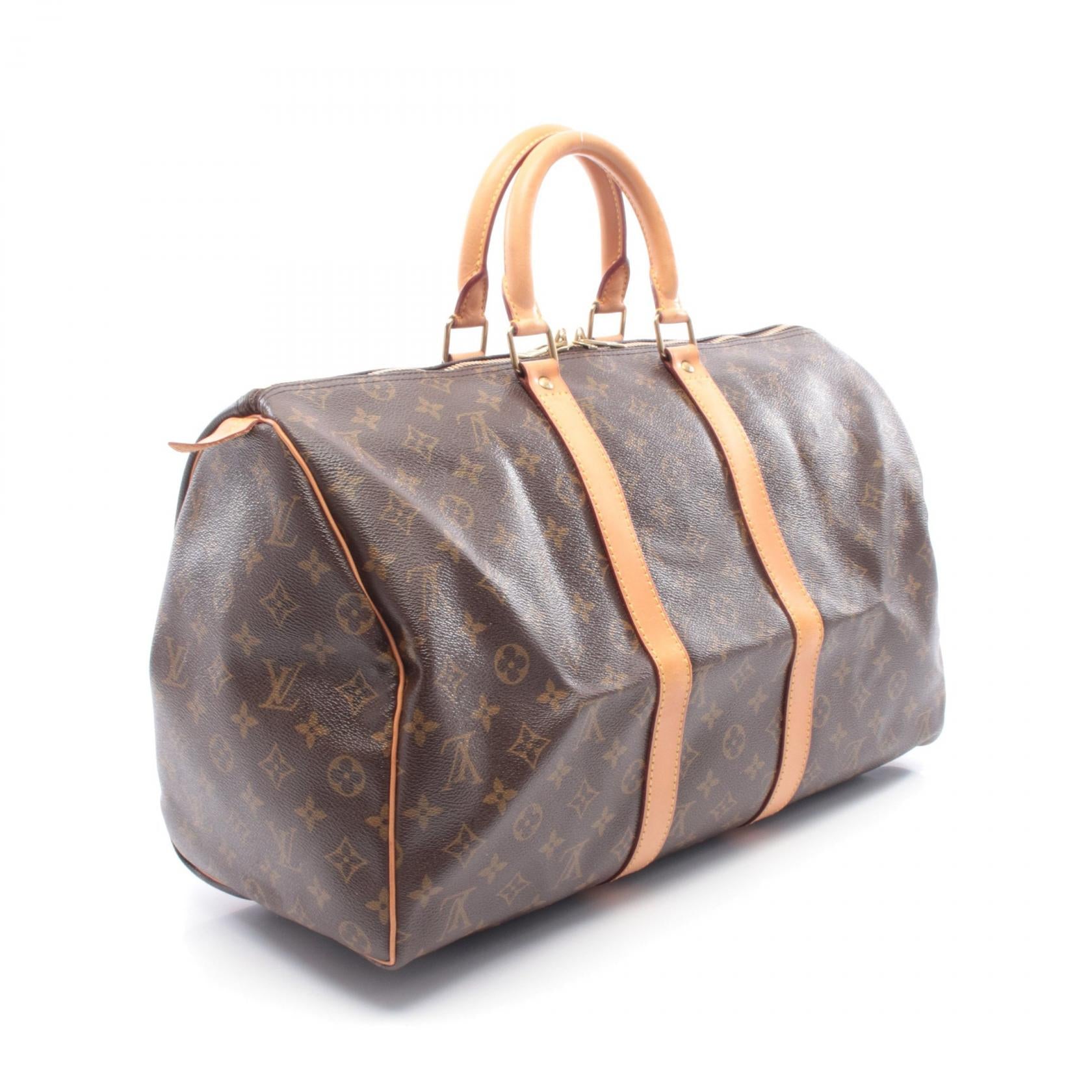 キーポル45 モノグラム ボストンバッグ PVC レザー ブラウン ルイヴィトン バッグ LOUIS VUITTON