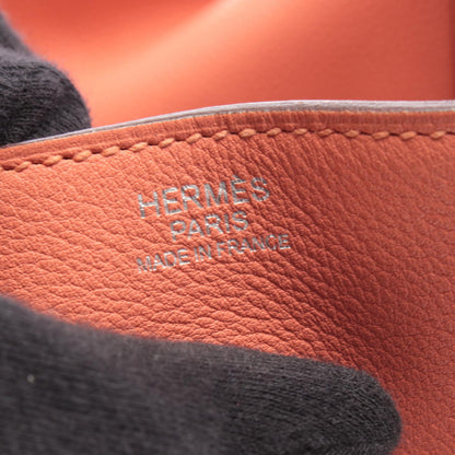 リンディ30 クレヴェット ショルダーバッグ エバーカラー コーラルオレンジ シルバー金具 X刻印 エルメス バッグ HERMES