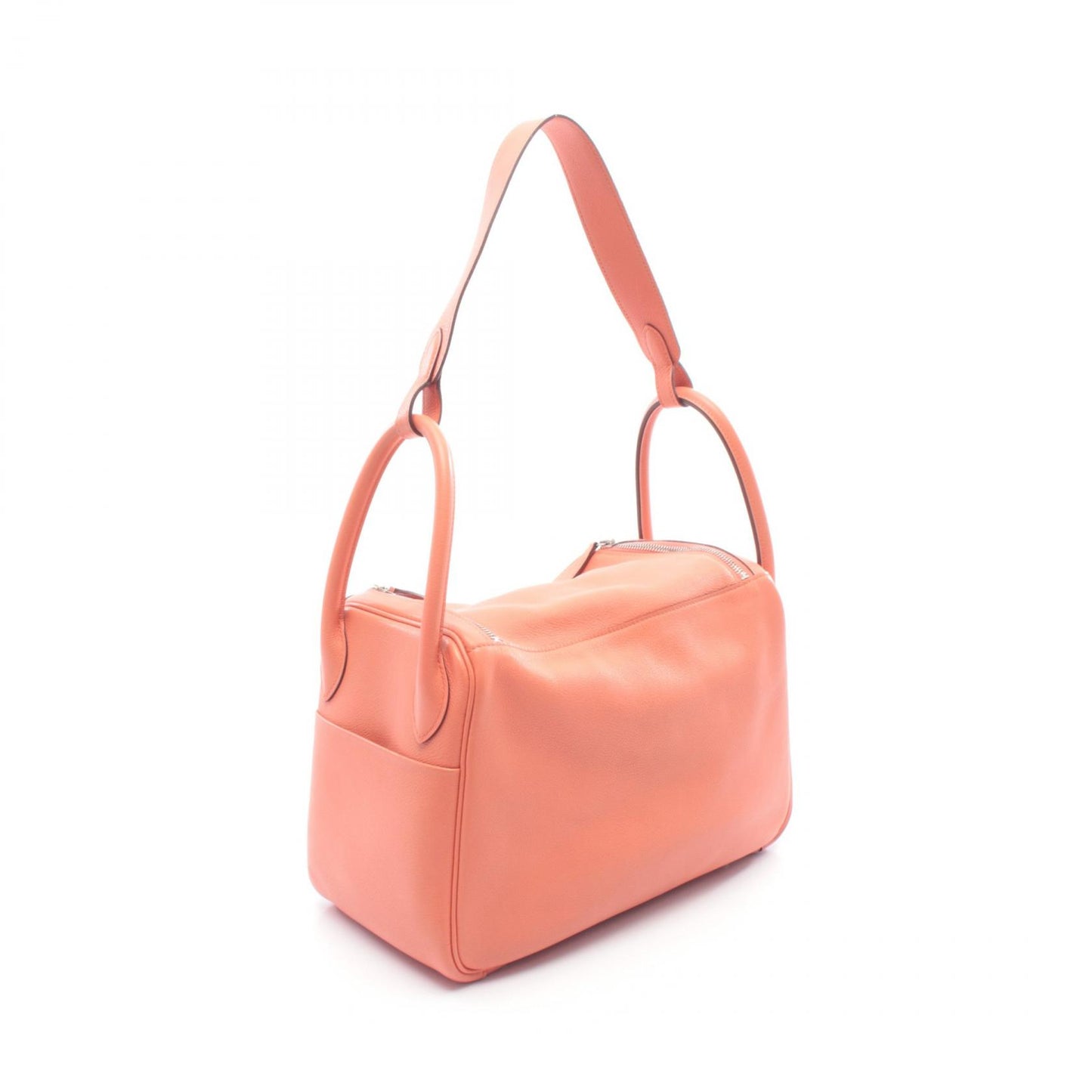 リンディ30 クレヴェット ショルダーバッグ エバーカラー コーラルオレンジ シルバー金具 X刻印 エルメス バッグ HERMES