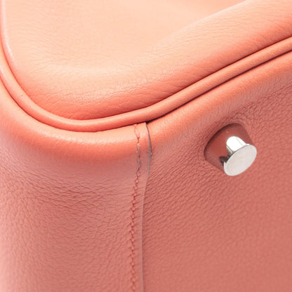 リンディ30 クレヴェット ショルダーバッグ エバーカラー コーラルオレンジ シルバー金具 X刻印 エルメス バッグ HERMES