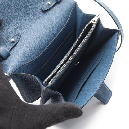 ミニ コンヴォワイユール ブルードガリス ショルダーバッグ エバーカラー ブルー シルバー金具 X刻印 エルメス バッグ HERMES