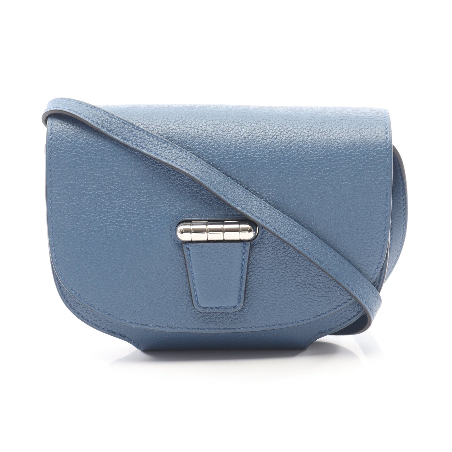 ミニ コンヴォワイユール ブルードガリス ショルダーバッグ エバーカラー ブルー シルバー金具 X刻印 エルメス バッグ HERMES