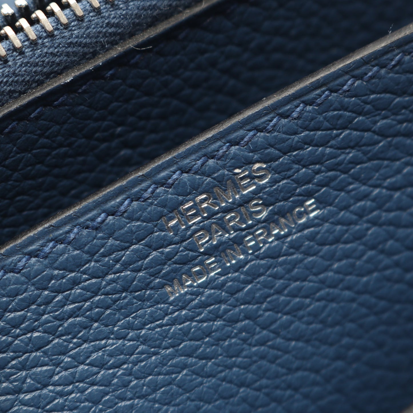 ミニ コンヴォワイユール ブルードガリス ショルダーバッグ エバーカラー ブルー シルバー金具 X刻印 エルメス バッグ HERMES