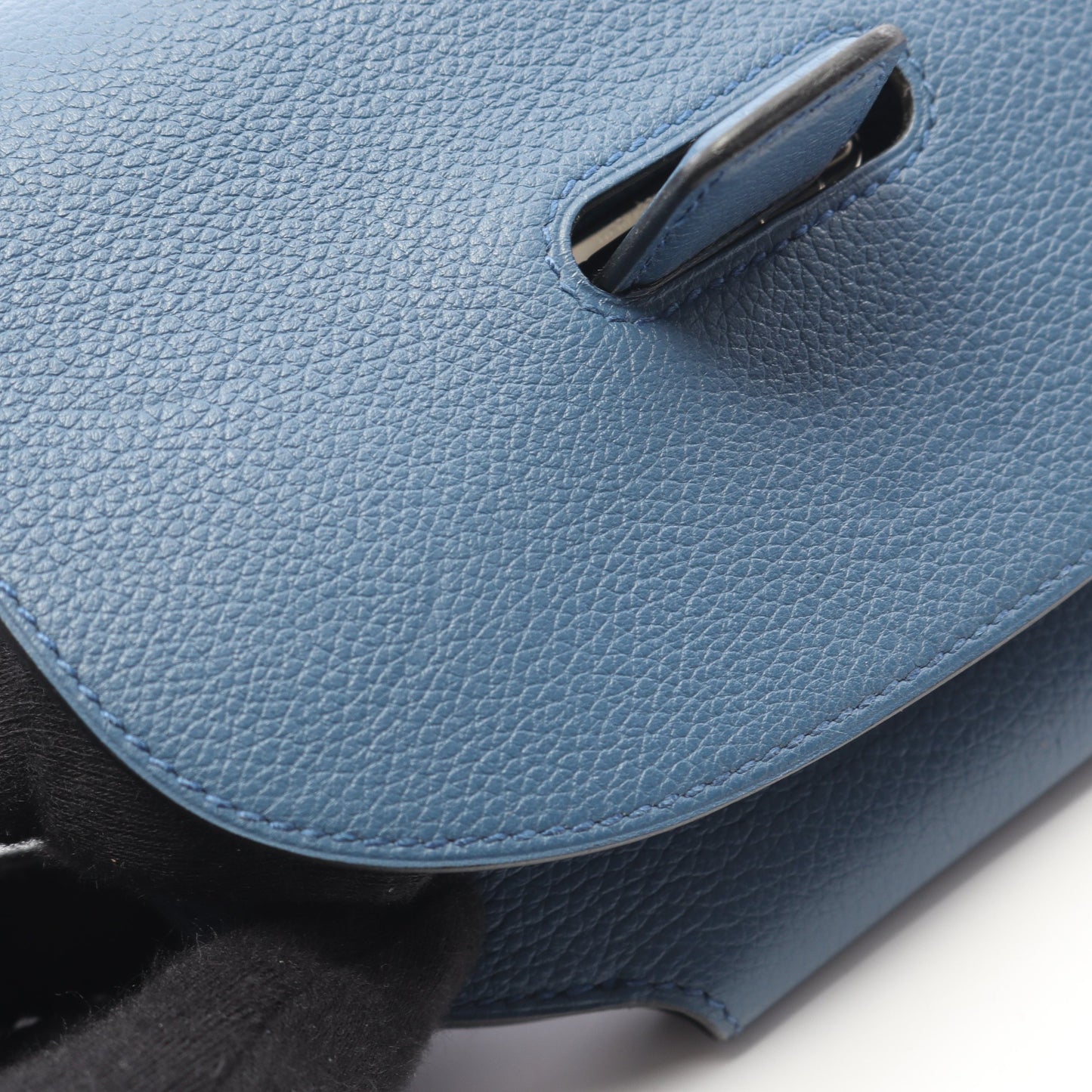 ミニ コンヴォワイユール ブルードガリス ショルダーバッグ エバーカラー ブルー シルバー金具 X刻印 エルメス バッグ HERMES
