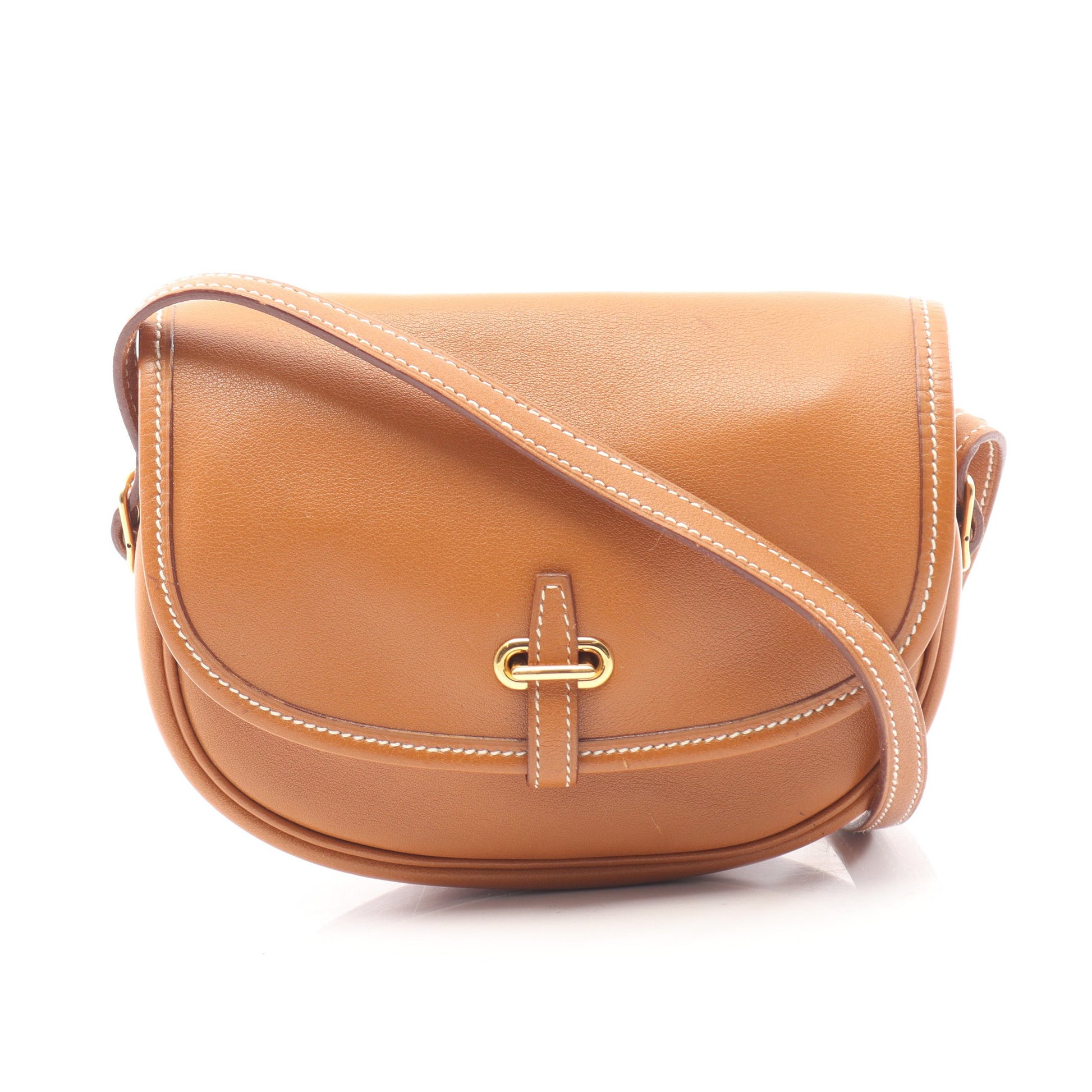 バルドゴルフ ミニ ゴールド ショルダーバッグ ヴォーガリバー ライトブラウン ゴールド金具 エルメス バッグ HERMES