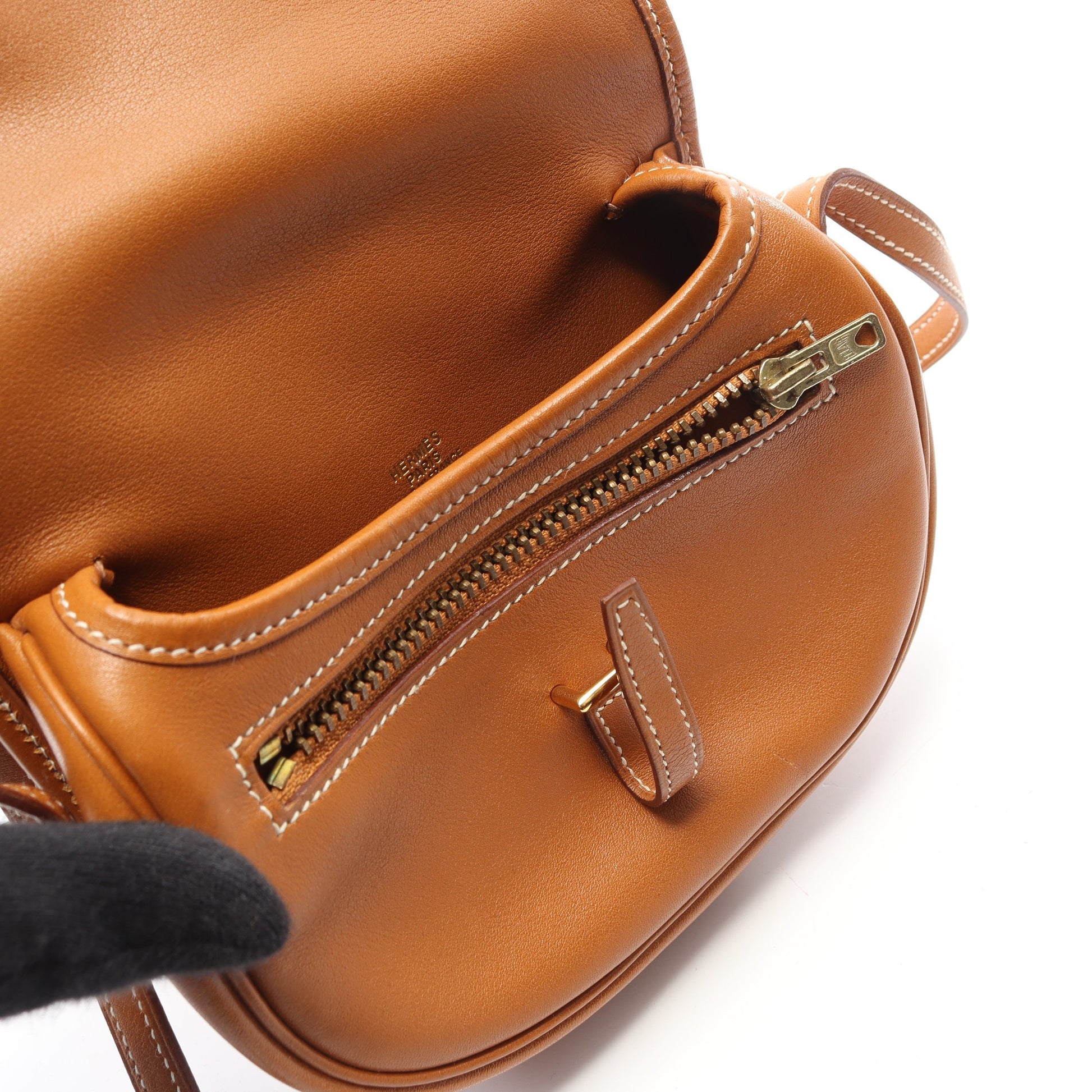 バルドゴルフ ミニ ゴールド ショルダーバッグ ヴォーガリバー ライトブラウン ゴールド金具 エルメス バッグ HERMES