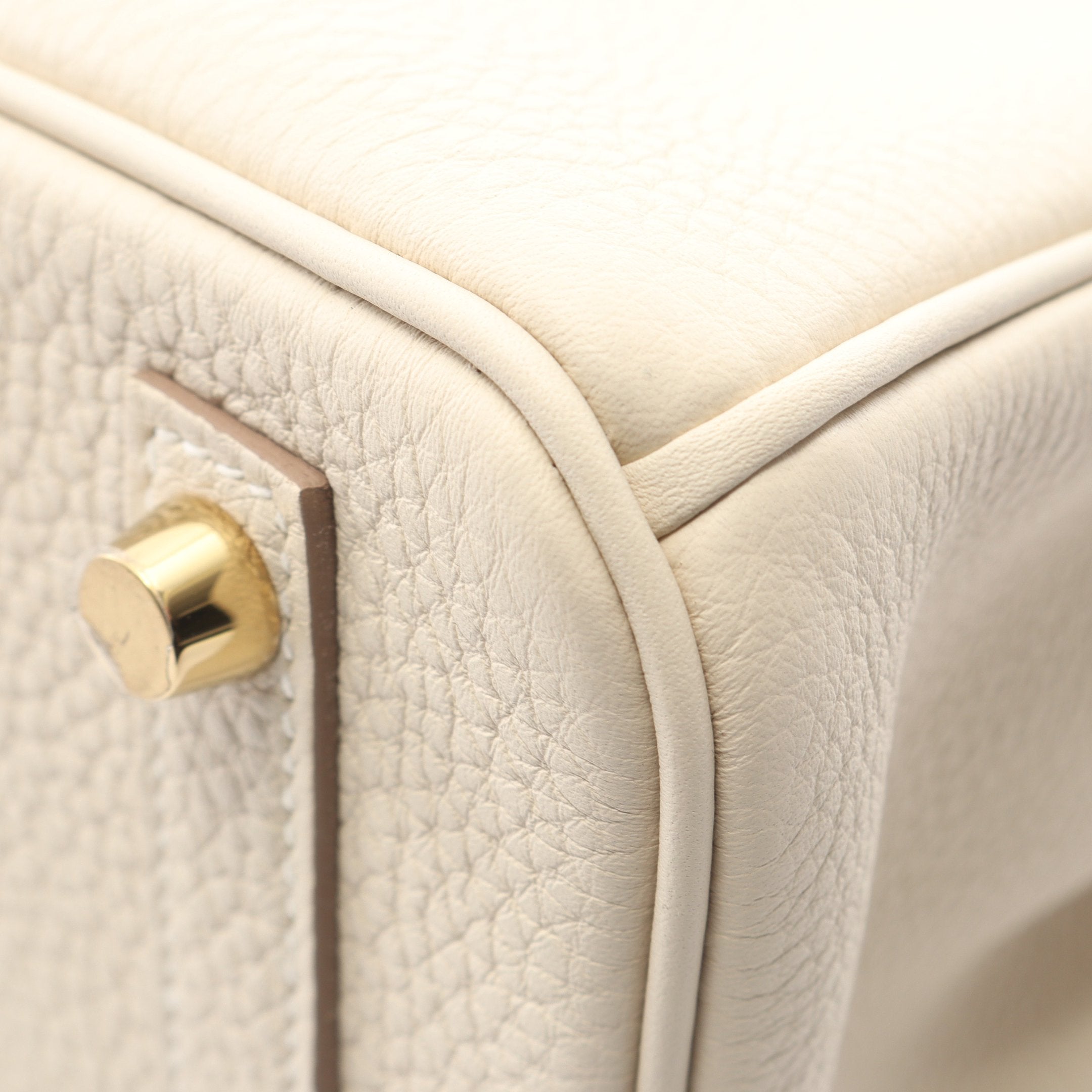 バーキン25 クレ ハンドバッグ トゴ アイボリー ゴールド金具 K刻印