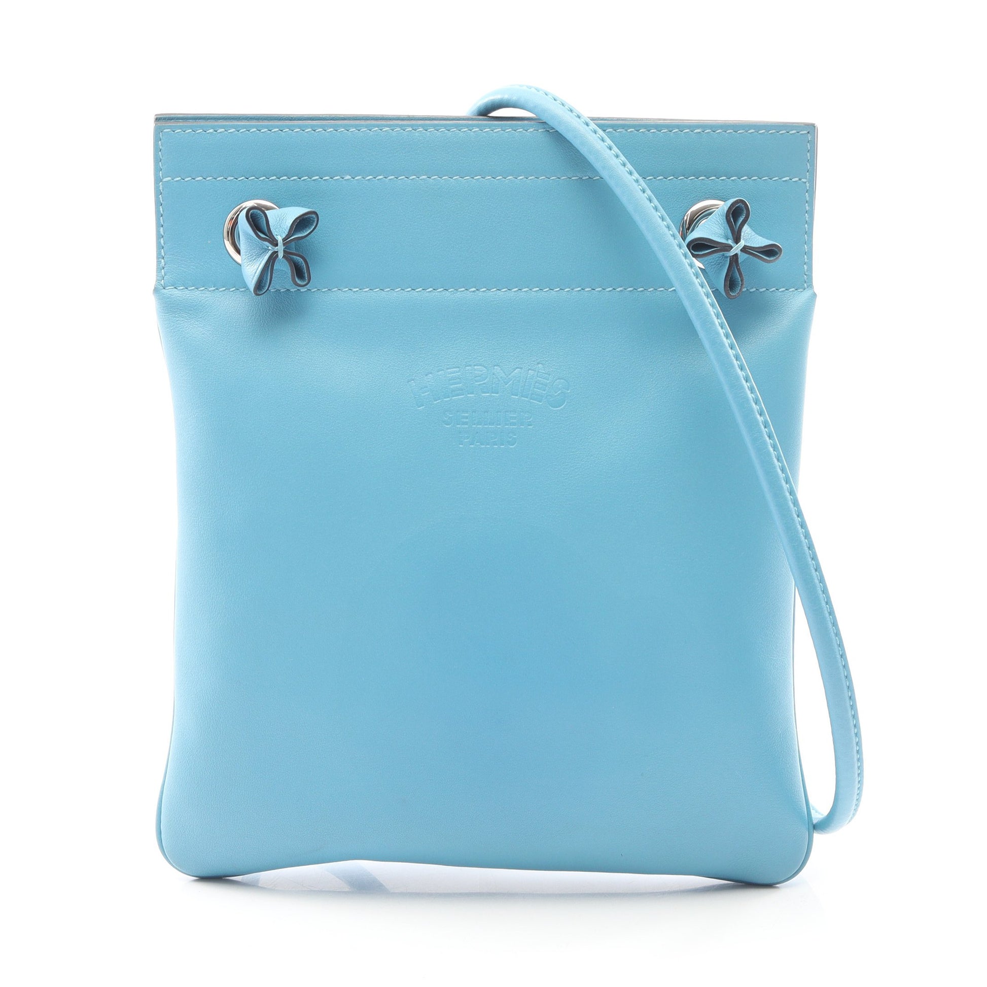アリーヌ ミニ ブルーデュノール ショルダーバッグ ヴォースイフト ライトブルー シルバー金具 D刻印 エルメス バッグ HERMES