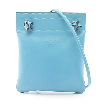 アリーヌ ミニ ブルーデュノール ショルダーバッグ ヴォースイフト ライトブルー シルバー金具 D刻印 エルメス バッグ HERMES