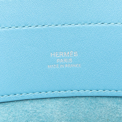アリーヌ ミニ ブルーデュノール ショルダーバッグ ヴォースイフト ライトブルー シルバー金具 D刻印 エルメス バッグ HERMES