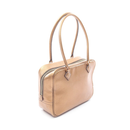 ミニプリュム20 メタリックブロンズ ハンドバッグ シェーブル ブロンズ ゴールド金具 □I刻印 エルメス バッグ HERMES