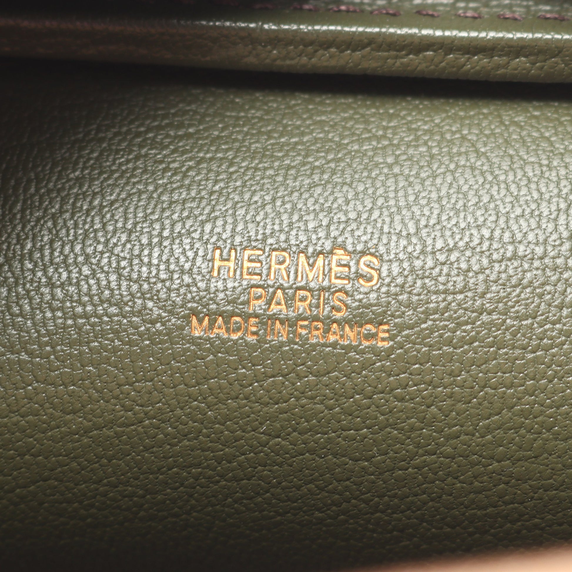 ミニプリュム20 メタリックブロンズ ハンドバッグ シェーブル ブロンズ ゴールド金具 □I刻印 エルメス バッグ HERMES