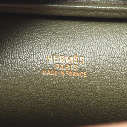 ミニプリュム20 メタリックブロンズ ハンドバッグ シェーブル ブロンズ ゴールド金具 □I刻印 エルメス バッグ HERMES
