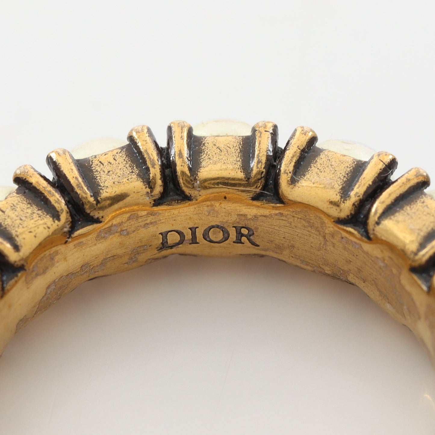J'ADIOR 2点セット リング 指輪 GP フェイクパール ゴールド オフホワイト ディオール アクセサリー DIOR