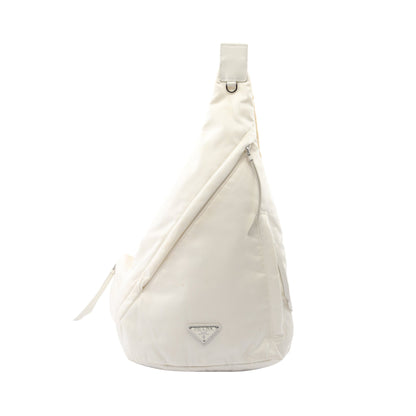 Re-Nylon ボディバッグ ナイロン レザー ホワイト プラダ バッグ PRADA