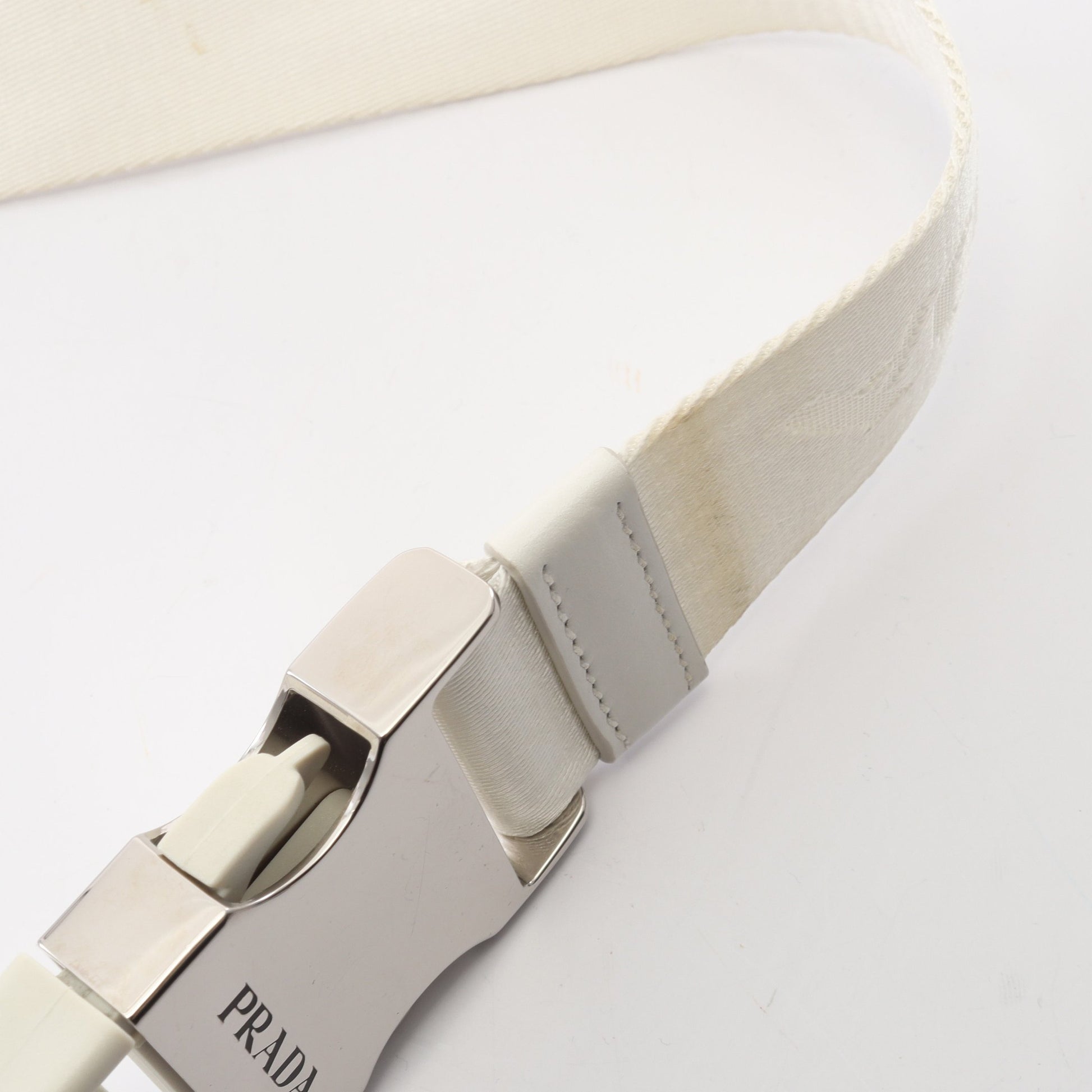 Re-Nylon ボディバッグ ナイロン レザー ホワイト プラダ バッグ PRADA