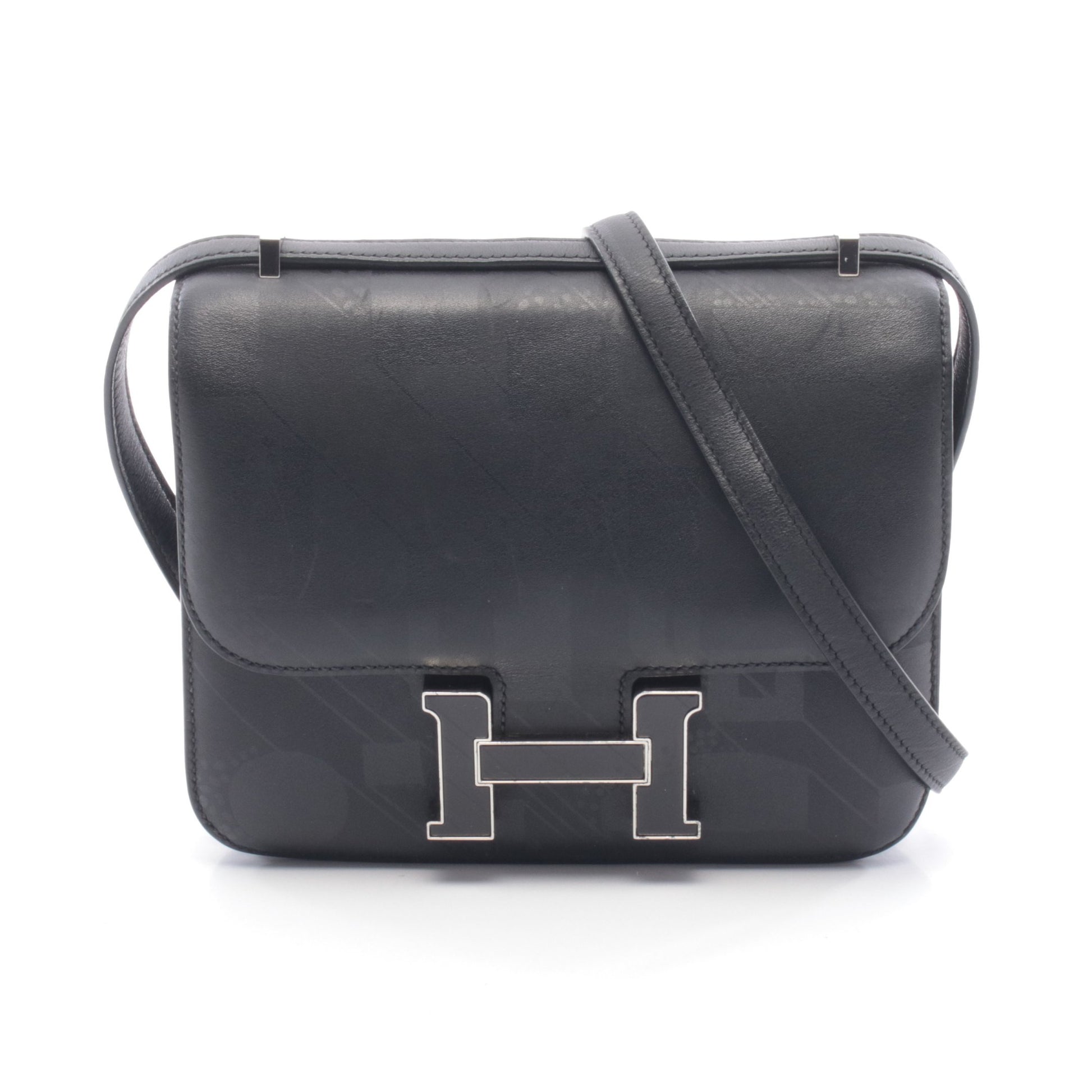 コンスタンス3 ミニ インプリメ ショルダーバッグ ソンブレロ ブラック シルバー金具 A刻印 エルメス バッグ HERMES