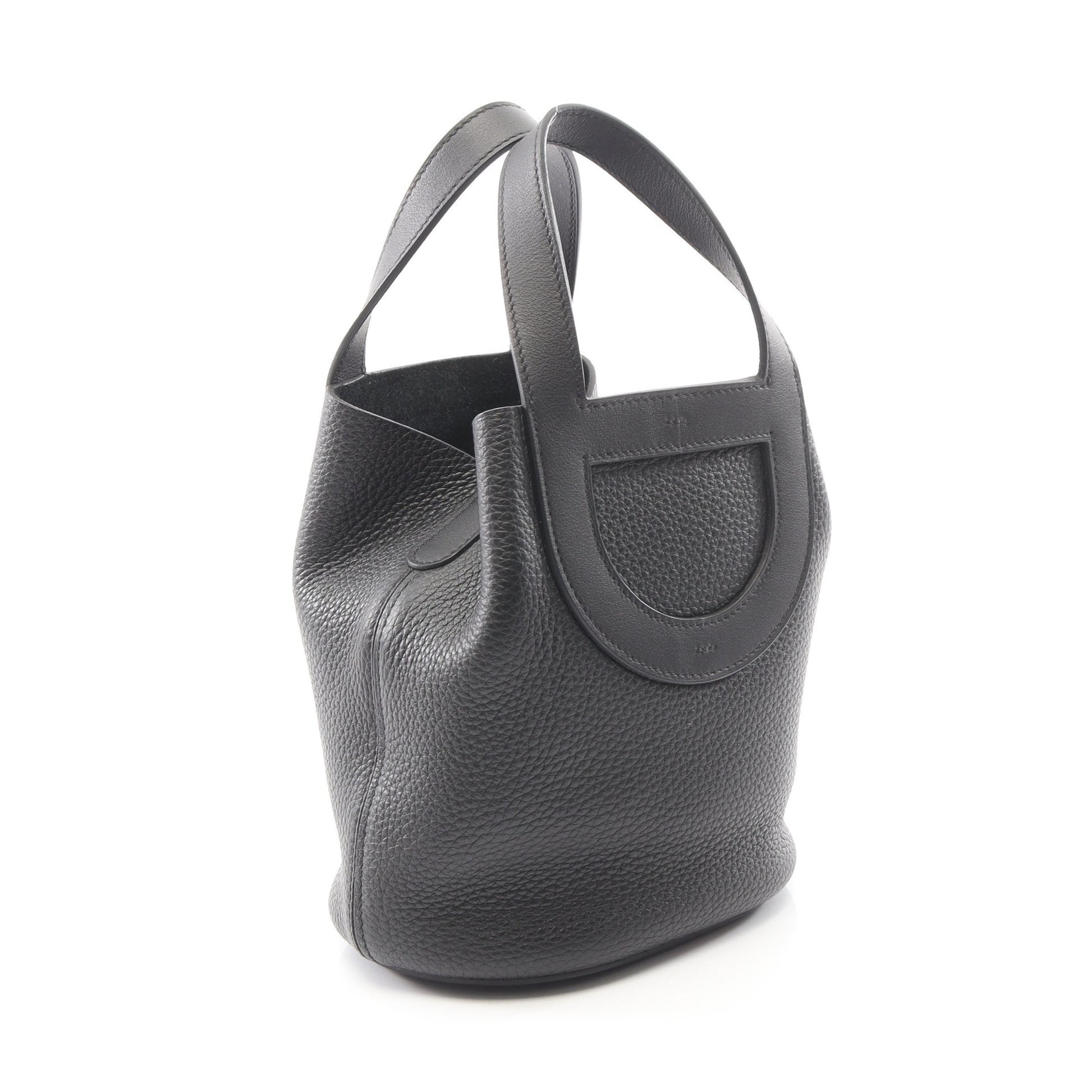 インザループ18 ハンドバッグ トリヨンクレマンス ブラック シルバー金具 U刻印 エルメス バッグ HERMES