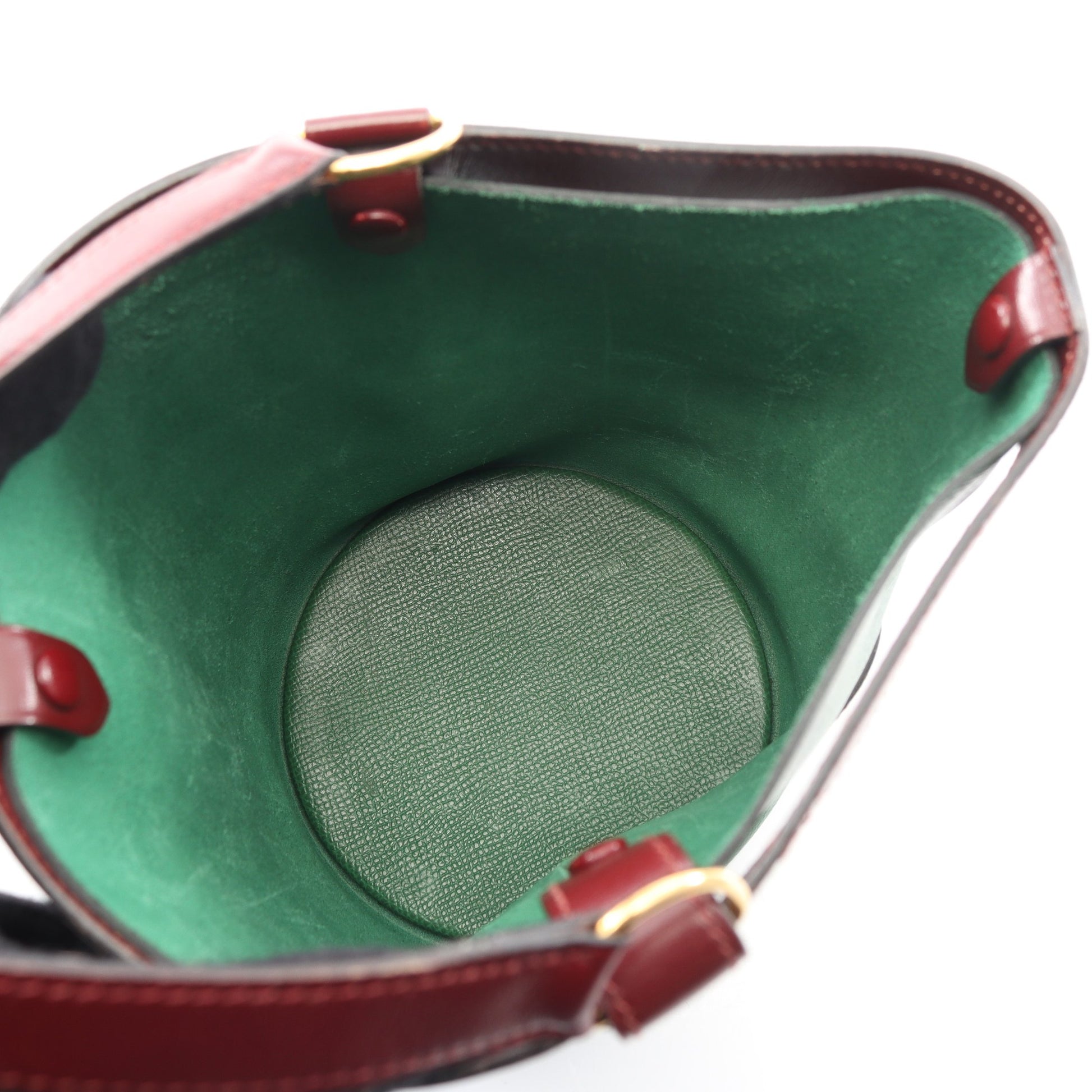 ミュズリエール ハンドバッグ クシュベル ボックスカーフ グリーン ボルドー ゴールド金具 ○U刻印 エルメス バッグ HERMES