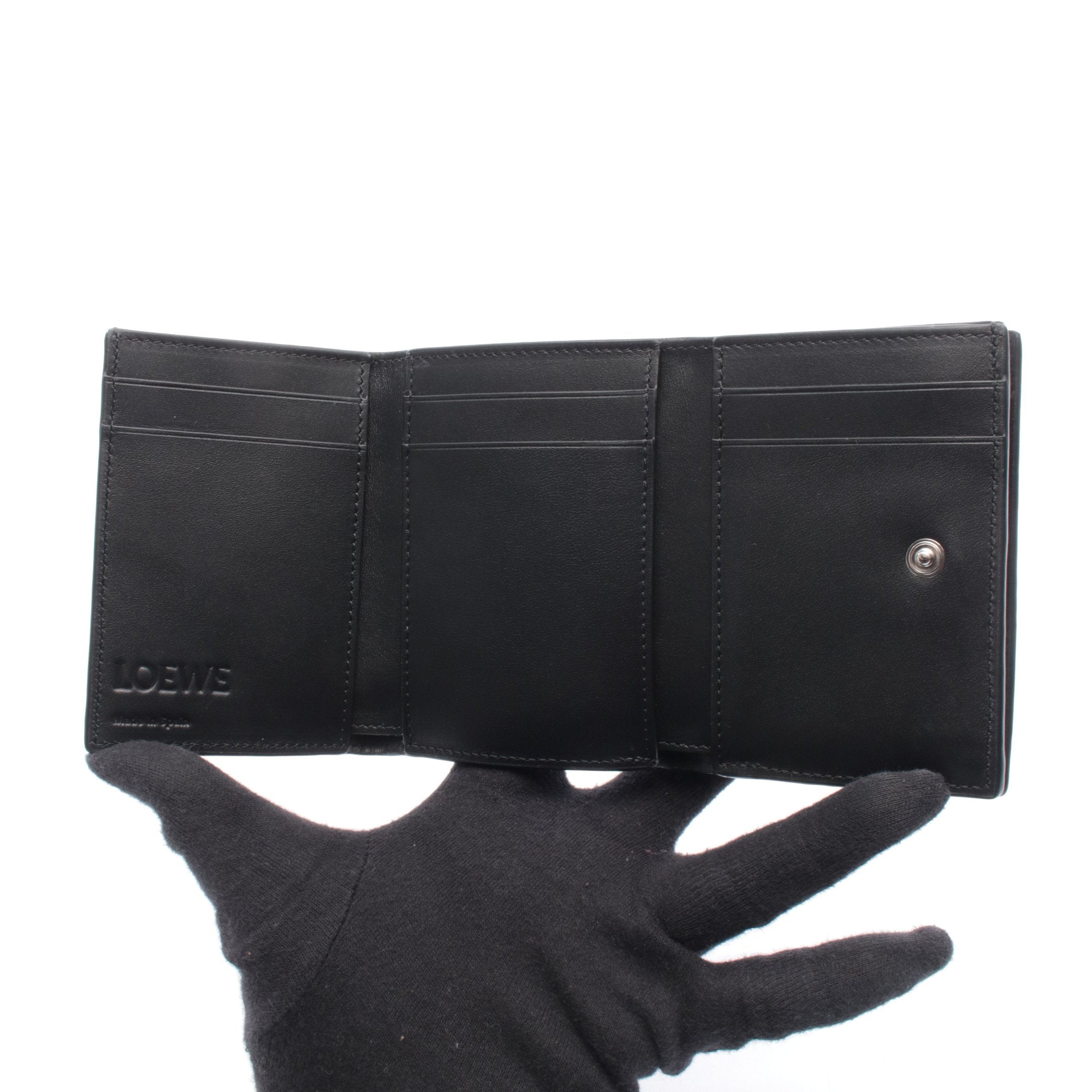 極美✨ ロエベ 三つ折り財布 トライフォールド レザー ブラック LOEWE（ロエベ） 三つ折り財布 TRIFOLD トライフォールド C565TR2X04