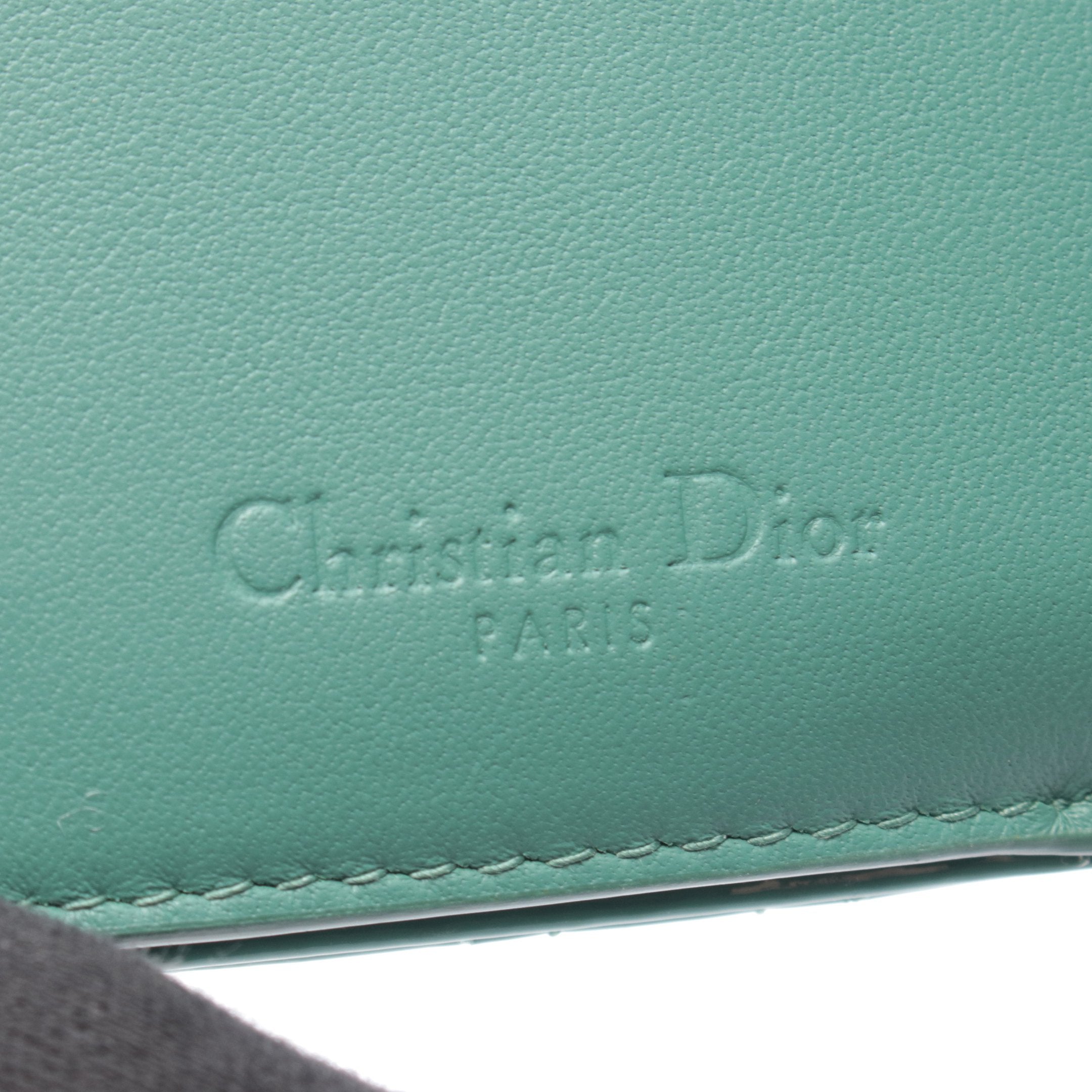 LADY DIOR ロータスウォレット 三つ折り財布 エナメルレザー