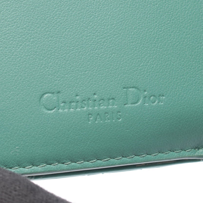 LADY DIOR ロータスウォレット 三つ折り財布 エナメルレザー エメラルドグリーン クリスチャンディオール 財布・小物 Christian Dior