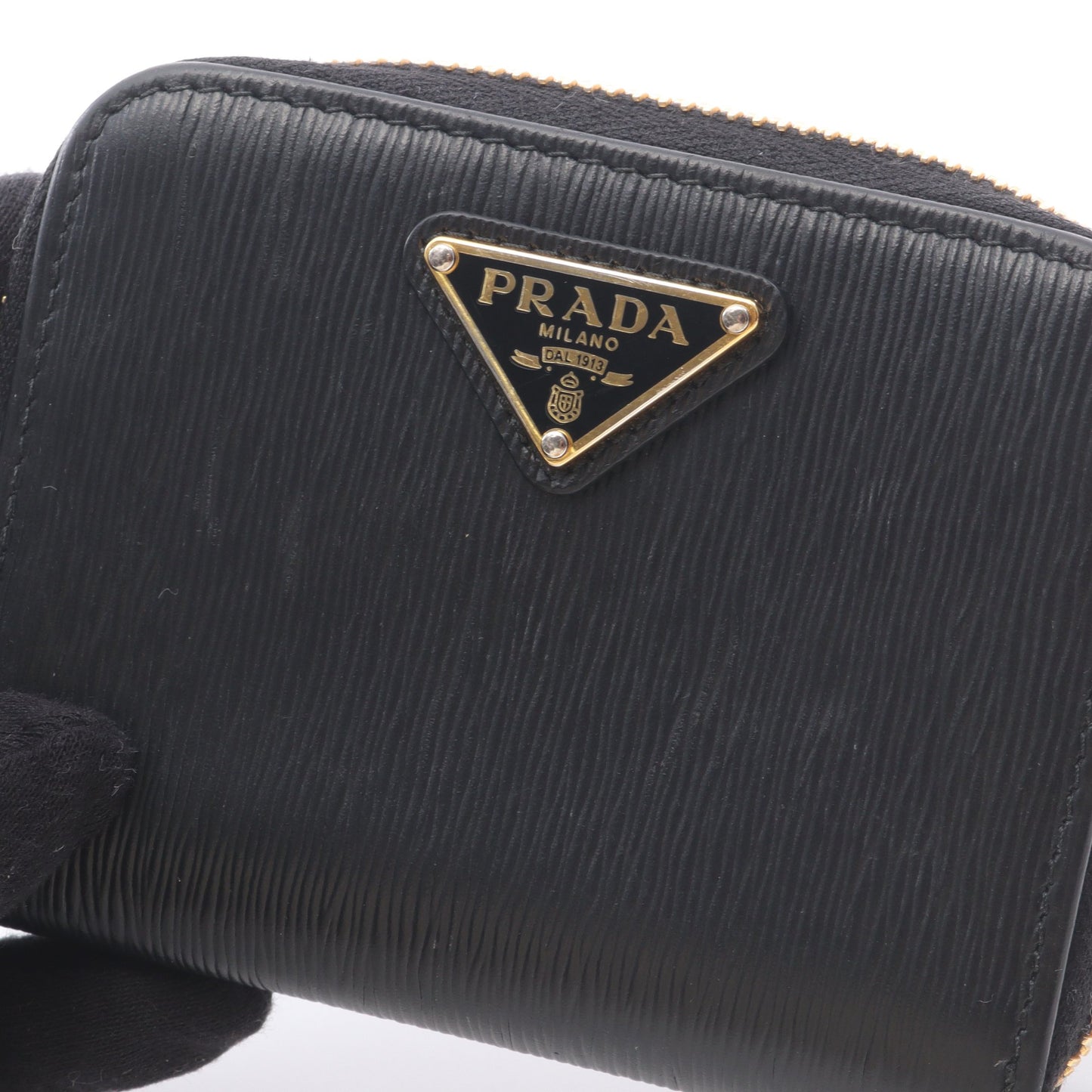 VITELLO MOVE ラウンドファスナー コインケース サフィアーノレザー ブラック プラダ 財布・小物 PRADA