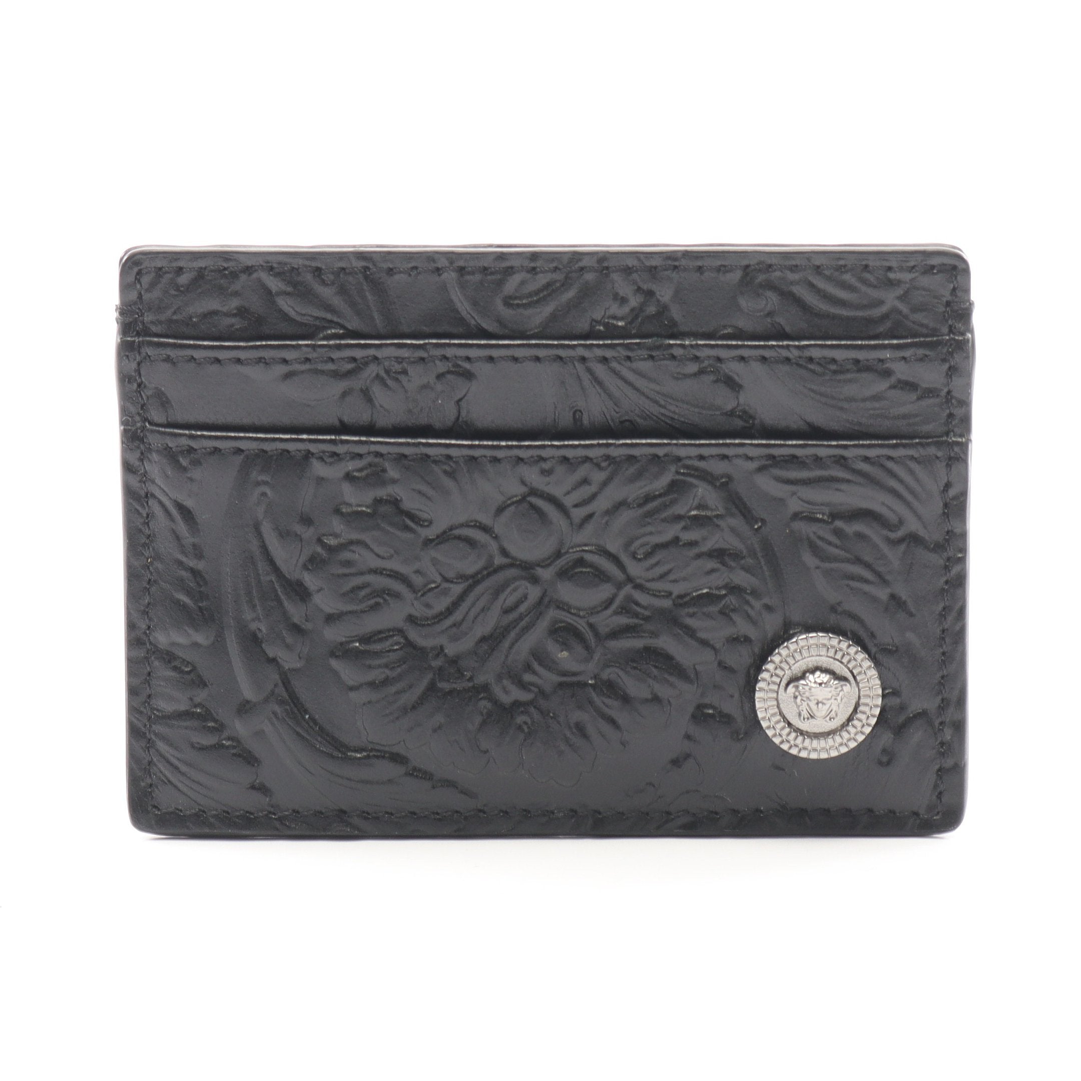 【極美品】VERSACE メデューサ ケース ブラック レザー 箱付き メドゥーサ カードケース レザー ブラック ヴェルサーチ – RECLO