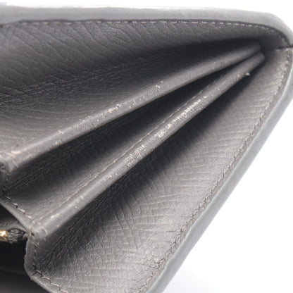 ラージフラップウォレット 二つ折り長財布 レザー グレー セリーヌ 財布・小物 CELINE